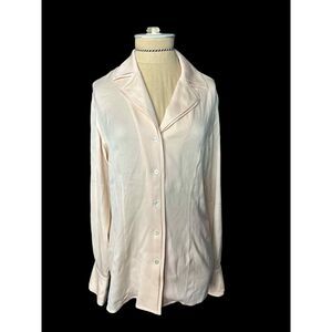 Brooks Brothers Stretch 93% Silk Light Pink Button Down Career Chic NWT Size 8